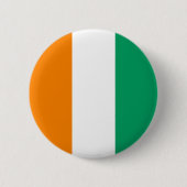 Flagge von Côte d'Ivoire Button (Vorderseite)