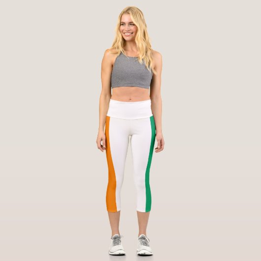 Flagge von Côte d'Ivoire Capri Leggings (Vorderseite)