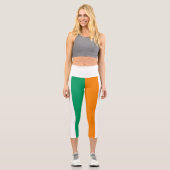 Flagge von Côte d'Ivoire Capri Leggings (Vorderseite)