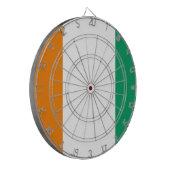 Flagge von Côte d'Ivoire - Drapeau de la Côte d'Iv Dartscheibe (Vorderseite Links)