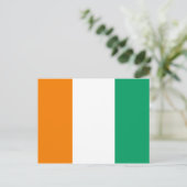 Flagge von Côte d'Ivoire - Drapeau de la Côte d'Iv Postkarte (Stehend Vorderseite)