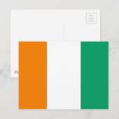 Flagge von Côte d'Ivoire - Drapeau de la Côte d'Iv Postkarte (Vorne/Hinten)