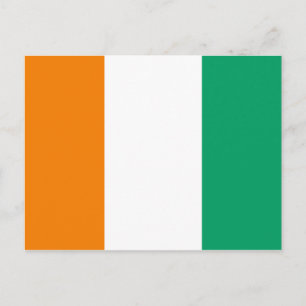 Flagge von Côte d'Ivoire - Drapeau de la Côte d'Iv Postkarte