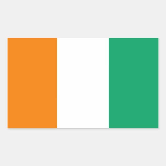 Flagge von Côte d'Ivoire - Drapeau de la Côte d'Iv Rechteckiger Aufkleber (Vorderseite)