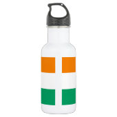 Flagge von Côte d'Ivoire Edelstahlflasche (Rückseite)
