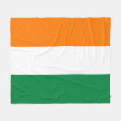 Flagge von Côte d'Ivoire Fleecedecke (Vorderseite (Horizontal))