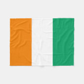 Flagge von Côte d'Ivoire Fleecedecke (Vorderseite (Horizontal))