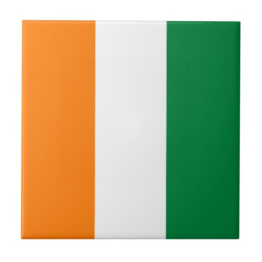 Flagge von Côte d'Ivoire Fliese (Vorderseite)