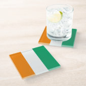 Flagge von Côte d'Ivoire Glasuntersetzer (Schrägansicht)