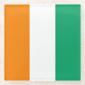 Flagge von Côte d'Ivoire Glasuntersetzer (Vorderseite)