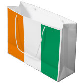 Flagge von Côte d'Ivoire Große Geschenktüte (Vorderseite Schrägansicht)