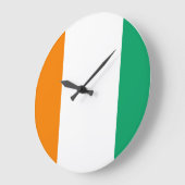 Flagge von Côte d'Ivoire Große Wanduhr (Winkel)