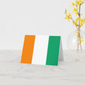 Flagge von Côte d'Ivoire Karte (Gelbe Blume)