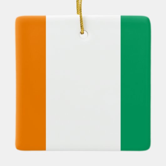 Flagge von Côte d'Ivoire Keramikornament (Vorderseite)