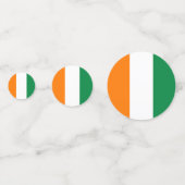 Flagge von Côte d'Ivoire Konfetti (Rückseiten)