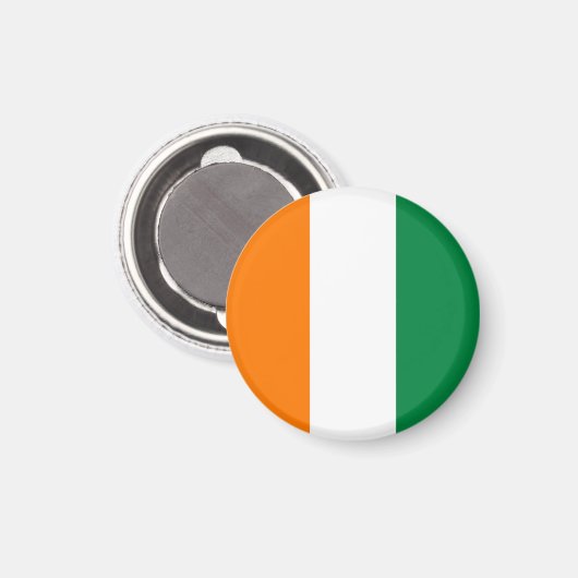 Flagge von Côte d'Ivoire Magnet (Vorderseite/Rückseite)