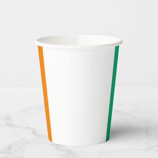 Flagge von Côte d'Ivoire Pappbecher (Links)