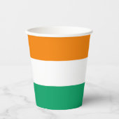 Flagge von Côte d'Ivoire Pappbecher (Vorderseite)