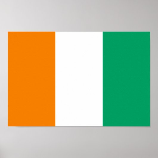 Flagge von Côte d'Ivoire Poster (Vorne)