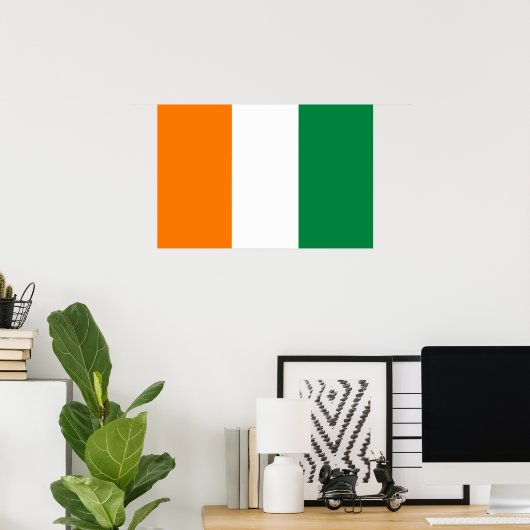 Flagge von Côte d'Ivoire Poster (Heimbüro)