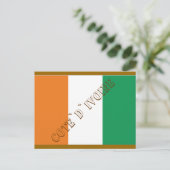 Flagge von Côte d'Ivoire Postkarte (Stehend Vorderseite)