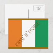 Flagge von Côte d'Ivoire Postkarte (Vorne/Hinten)