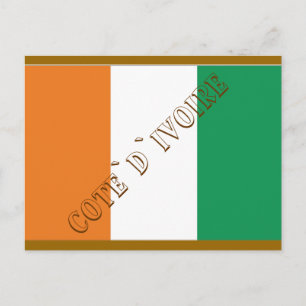 Flagge von Côte d'Ivoire Postkarte