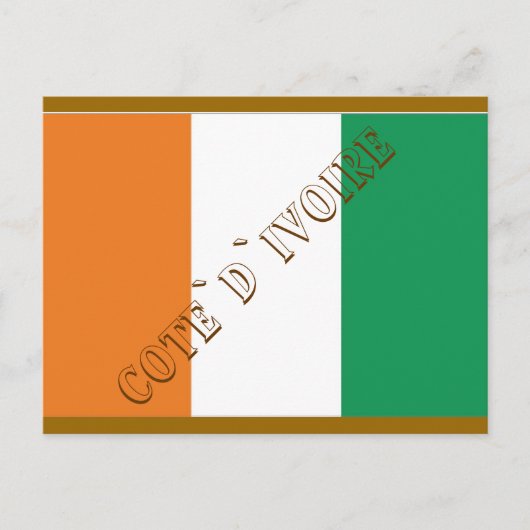 Flagge von Côte d'Ivoire Postkarte (Vorderseite)
