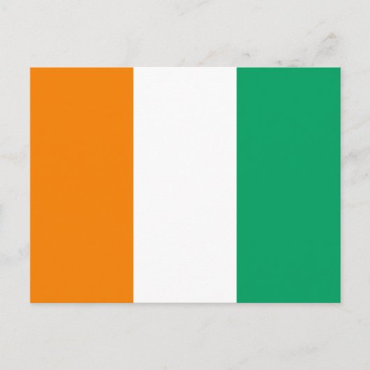 Flagge von Côte d'Ivoire Postkarte (Vorderseite)