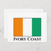 Flagge von Côte d'Ivoire Postkarte (Vorne/Hinten)