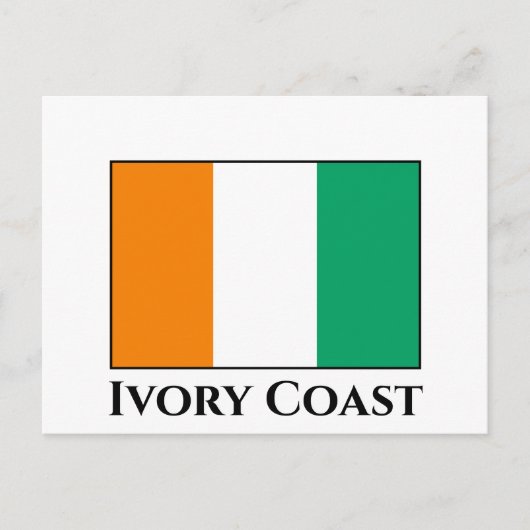 Flagge von Côte d'Ivoire Postkarte (Vorderseite)