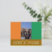Flagge von Côte d'Ivoire Postkarte (Stehend Vorderseite)
