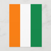 Flagge von Côte d'Ivoire Postkarte (Vorderseite)