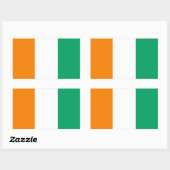 Flagge von Côte d'Ivoire Rechteckiger Aufkleber (Blatt)