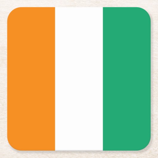 Flagge von Côte d'Ivoire Rechteckiger Pappuntersetzer (Vorderseite)