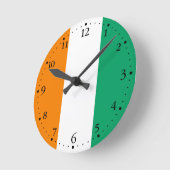 Flagge von Côte d'Ivoire Runde Wanduhr (Winkel)