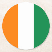 Flagge von Côte d'Ivoire Runder Pappuntersetzer (Vorderseite)