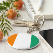 Flagge von Côte d'Ivoire Schlüsselanhänger (Seite)