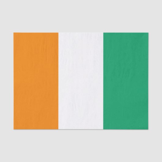 Flagge von Côte d'Ivoire Seidenpapier (Vorderseite)