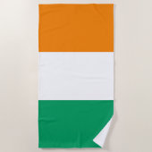 Flagge von Côte d'Ivoire Strandtuch (Vorderseite)