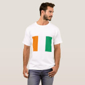 Flagge von Côte d'Ivoire T-Shirt (Vorne ganz)
