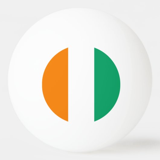Flagge von Côte d'Ivoire Tischtennisball (Vorderseite)