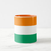 Flagge von Côte d'Ivoire Zweifarbige Tasse (Mittel)
