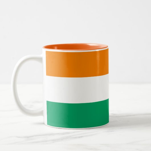 Flagge von Côte d'Ivoire Zweifarbige Tasse (Links)