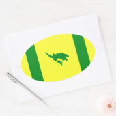Flagge von Culebra, Puerto Rico Ovaler Aufkleber (Umschlag)
