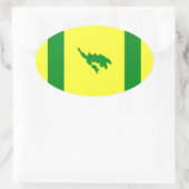 Flagge von Culebra, Puerto Rico Ovaler Aufkleber (Tasche)