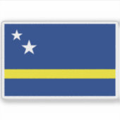 Flagge von Curaçao Aufkleber (Vorderseite)
