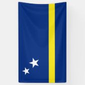 Flagge von Curaçao Banner (Vertikal)
