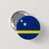 Flagge von Curacao Button (Vorne & Hinten)