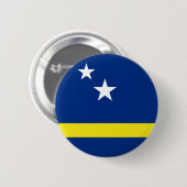 Flagge von Curaçao Button (Vorne & Hinten)